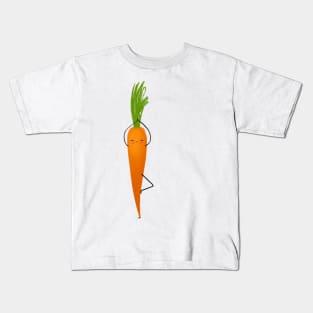 Carrot tree pose Kids T-Shirt